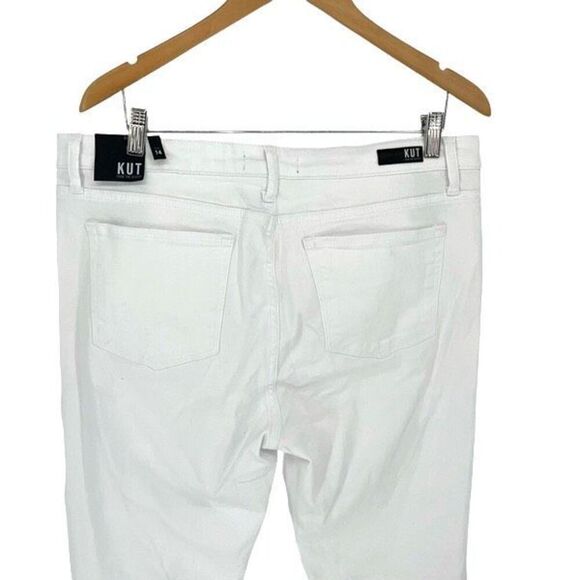 KUT from the Kloth Stella High Rise-Fab AB Flare Size‎ 14 Optic White NWT - Picture 6 of 13